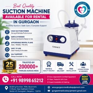 Best quality suction machine for rent in gurgaon