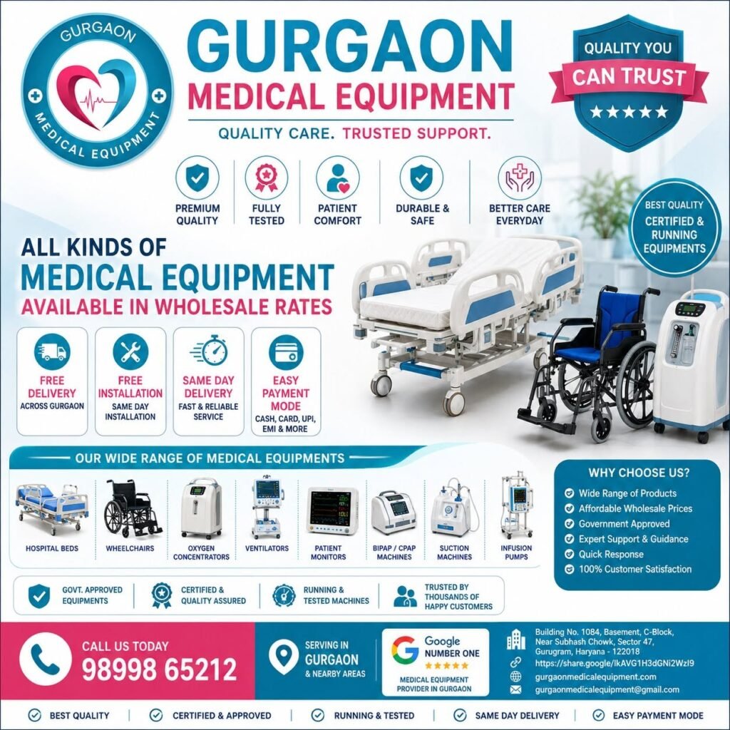 All Kinds of Medical Equipment Available in Wholesale Rates in Gurgaon