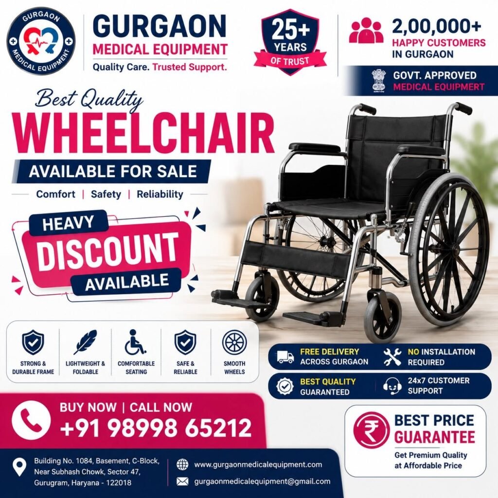 Best Quality Wheelchair Available For Sale in Gurgaon
