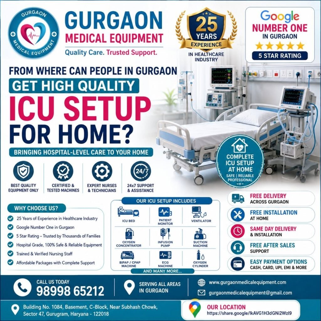 From Where Can People in Gurgaon Get High Quality ICU Setup For Home?