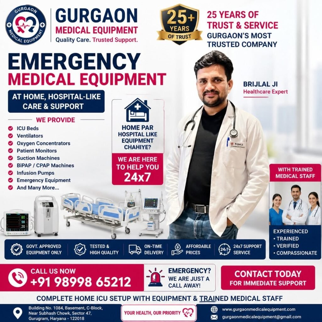 Complete Home ICU Setup with Equipment & Trained Medical Staff