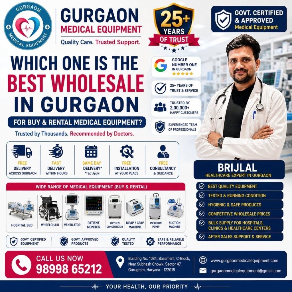 Which One Is The Best Wholesale In Gurgaon For Buy & Rental Medical Equipment?