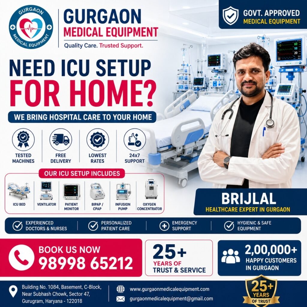 need icu setup for home in gurgaon
