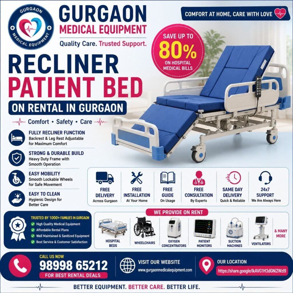 Looking for a Recliner Patient Bed on Rent in Gurgaon?